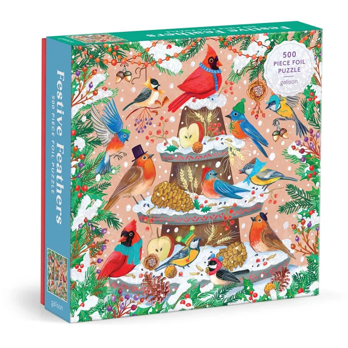 Festive Feathers Foil 500 Piece Puzzle