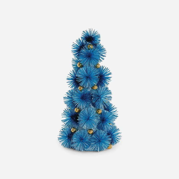 Festive Fiber Blend Decorative Tree - Blue