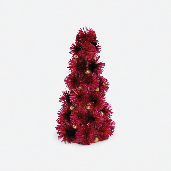 Festive Fiber Blend Decorative Tree - Pink