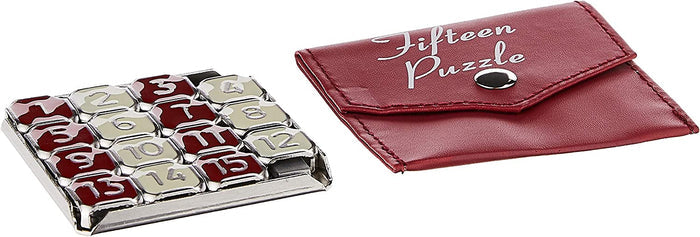 Fifteen puzzle unboxed on a white background