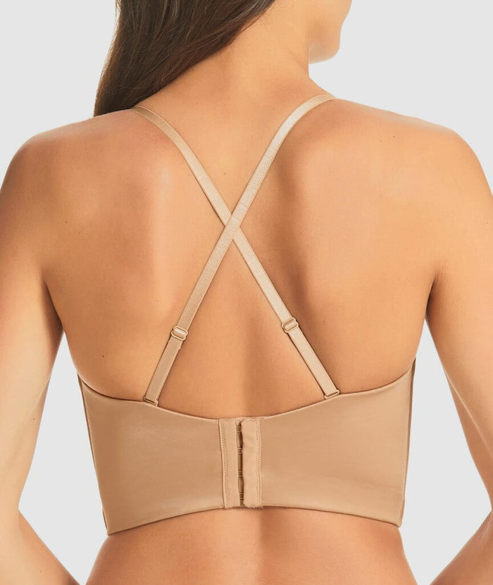 Finelines Refined Strapless Plunge Bustier - Nude