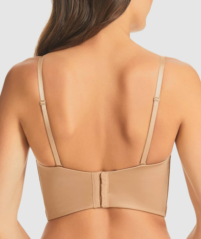 Finelines Refined Strapless Plunge Bustier - Nude