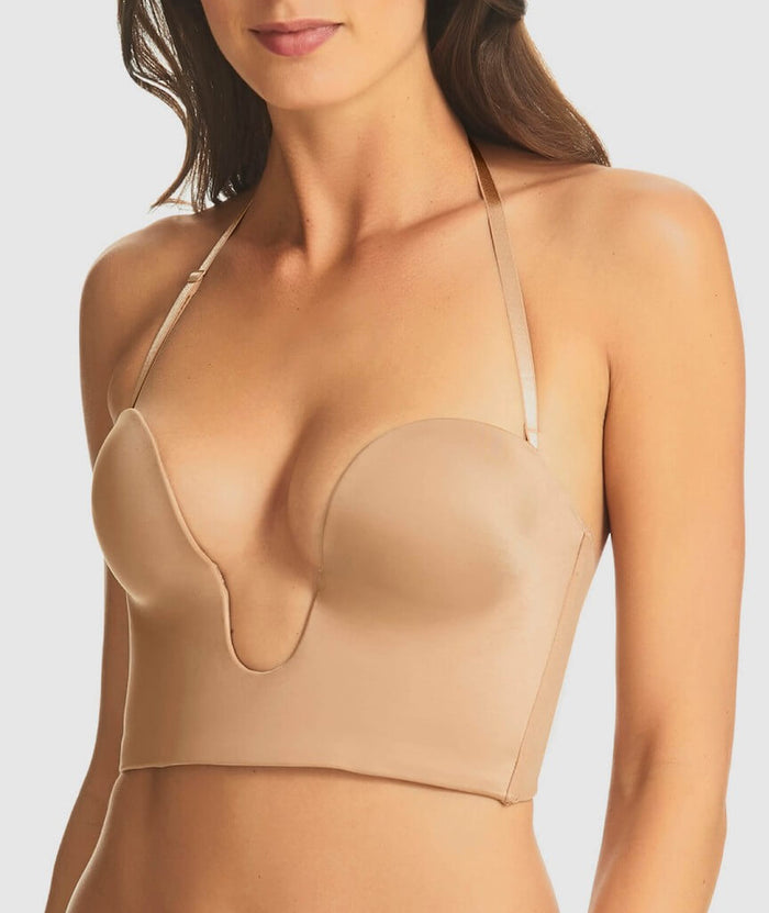 Finelines Refined Strapless Plunge Bustier - Nude