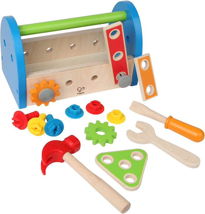 Contents of the Fix It Wooden Tool Box displayed on a white background.
