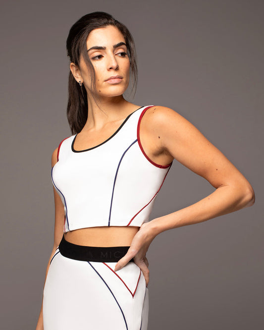 Flash Cropped Tank - Midnight Red