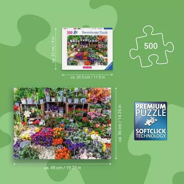 Flower Market, France 500pc Puzzle