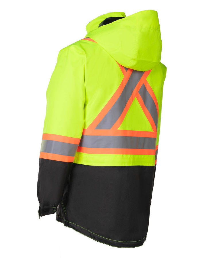 Forcefield Lime "Torngat" Premium Ripstop 4-in-1 Hi-Vis Safety Parka
