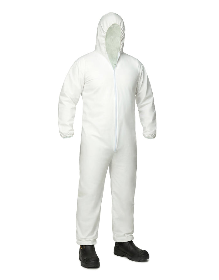 Forcefield Microporous Disposable Hooded Coverall with TPU Film Coating
