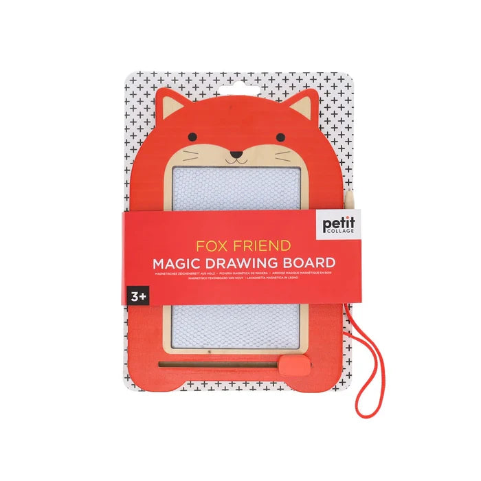Orange Fox Friend Magic Drawing Board packaged on a white background