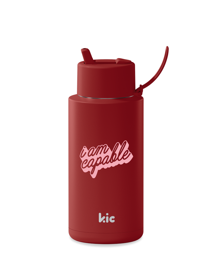 Frank Green x KIC 1L Ceramic Reusable Bottle (Cherry)