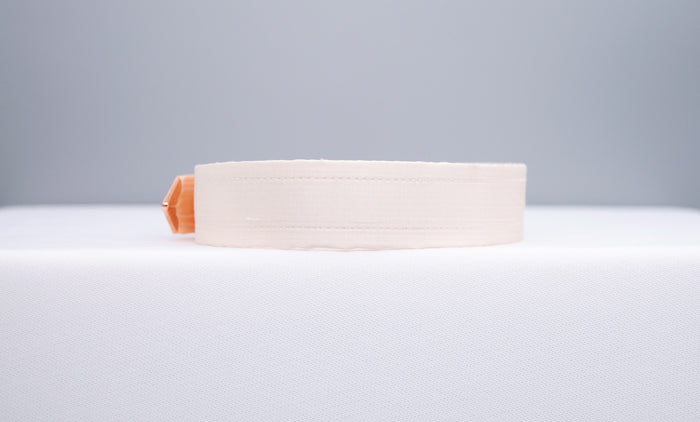 French Raw Silk ~ Rose Gold Luxury Pet Play Collar