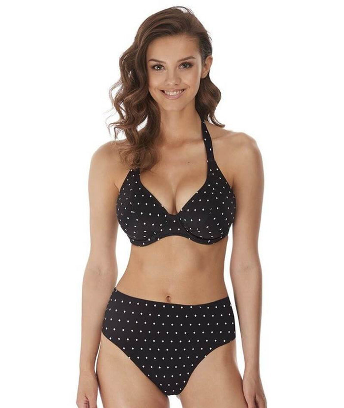 Freya Swim Jewel Cove Underwire Banded Halter Bikini Top - Black Swim