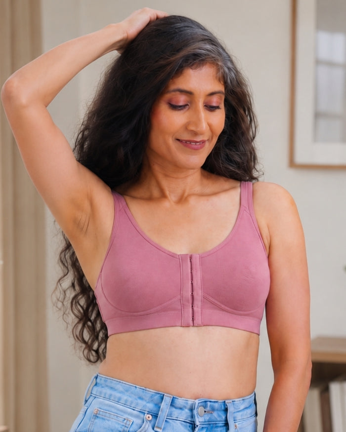 Front Open Non Padded Queen Bra (Blush)