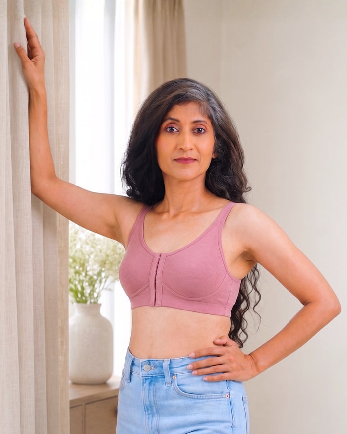 Front Open Non Padded Queen Bra (Blush)
