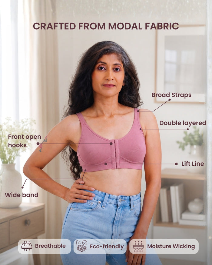 Front Open Non Padded Queen Bra (Blush)