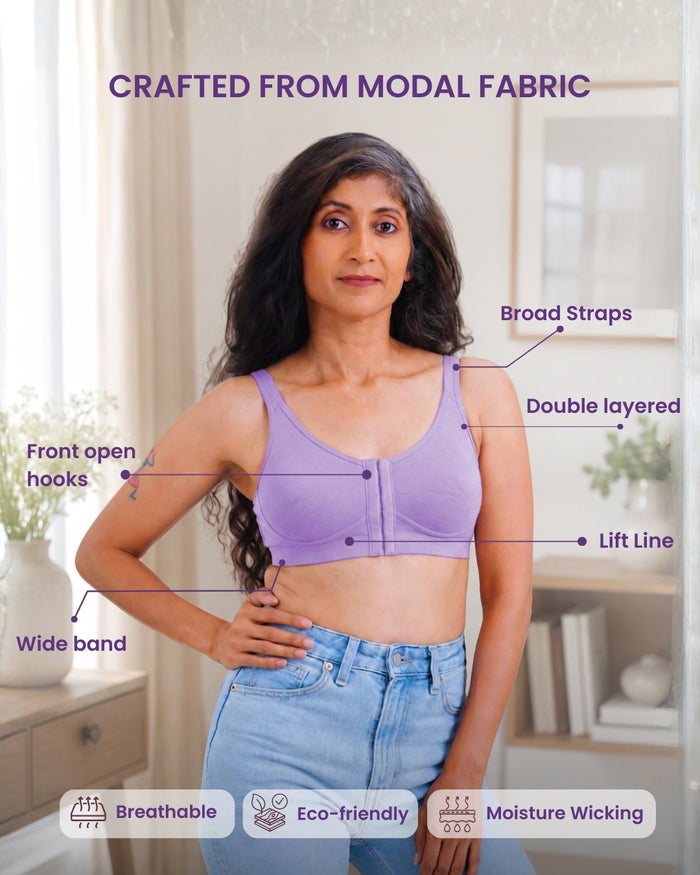 Front Open Non Padded Queen Bra (Orchid)