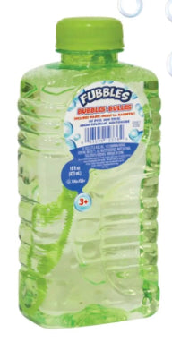 16oz bottle of Fubbles Bubble Solution on a white backround