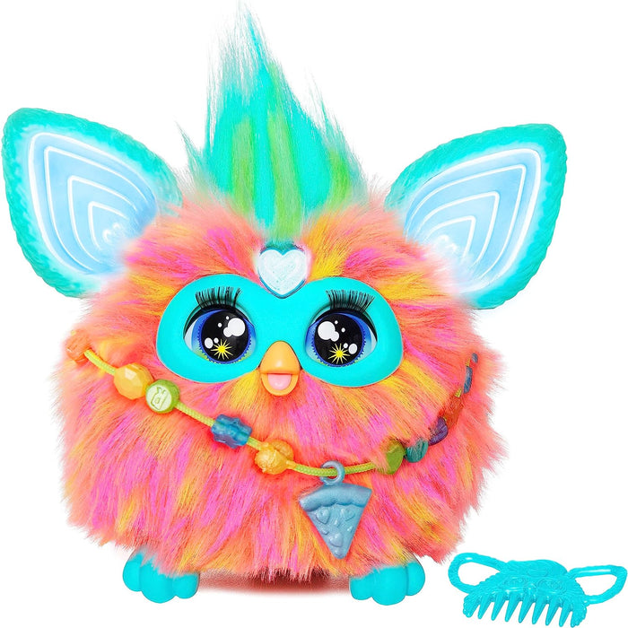 Colorful Furby Toy on a white background