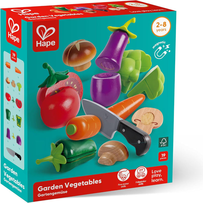 Hape Garden Vegetables toy set packaging on a white background