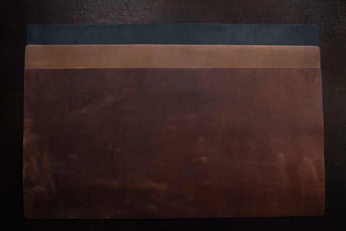 Full-Grain Leather Desk Pad, 31.5 × 15.75 in additional view showing material finish