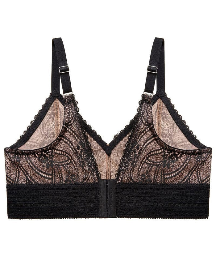 Glamorise Bramour Gramercy Luxe Lace Wire-Free Bralette - Black Bras