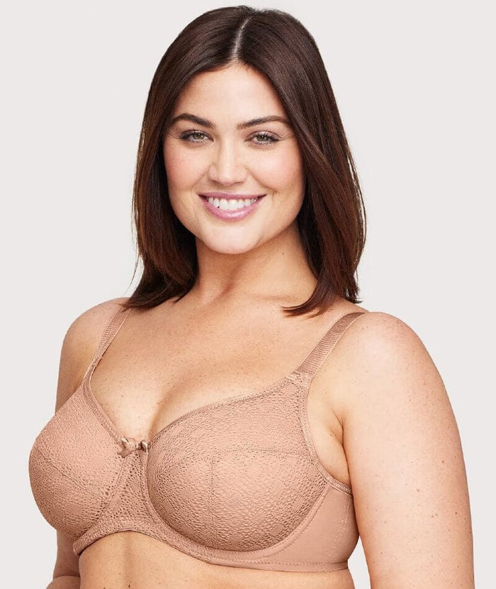 Glamorise Lace Comfort WonderWire Bra - Cappuccino Bras