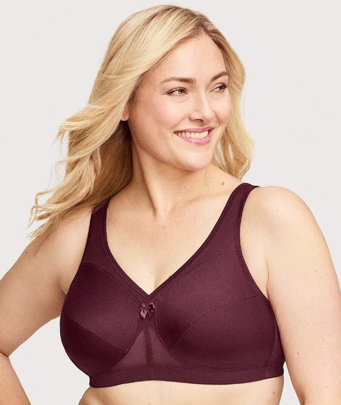 Glamorise Magiclift Active Support Wire-Free Bra - Wine Bras