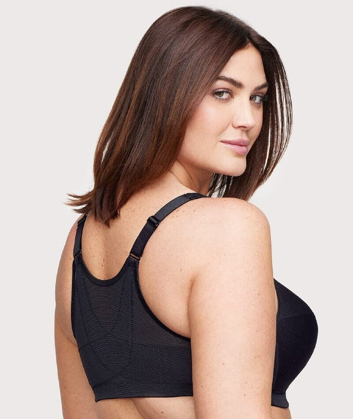 Glamorise Magiclift Front-Closure Posture Back Wire-Free Bra - Black Bras