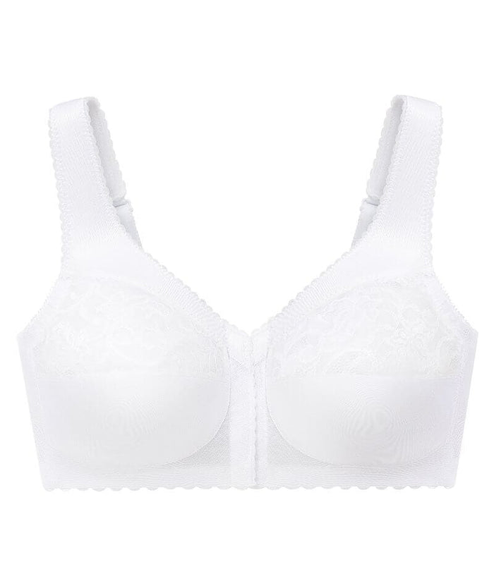 Glamorise Magiclift Front-Closure Support Wire-Free Bra - White Bras