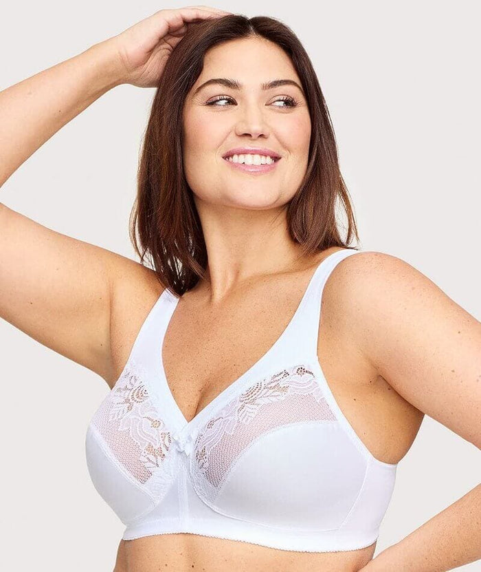 Glamorise Magiclift Minimizer Wire-Free Bra - White Bras