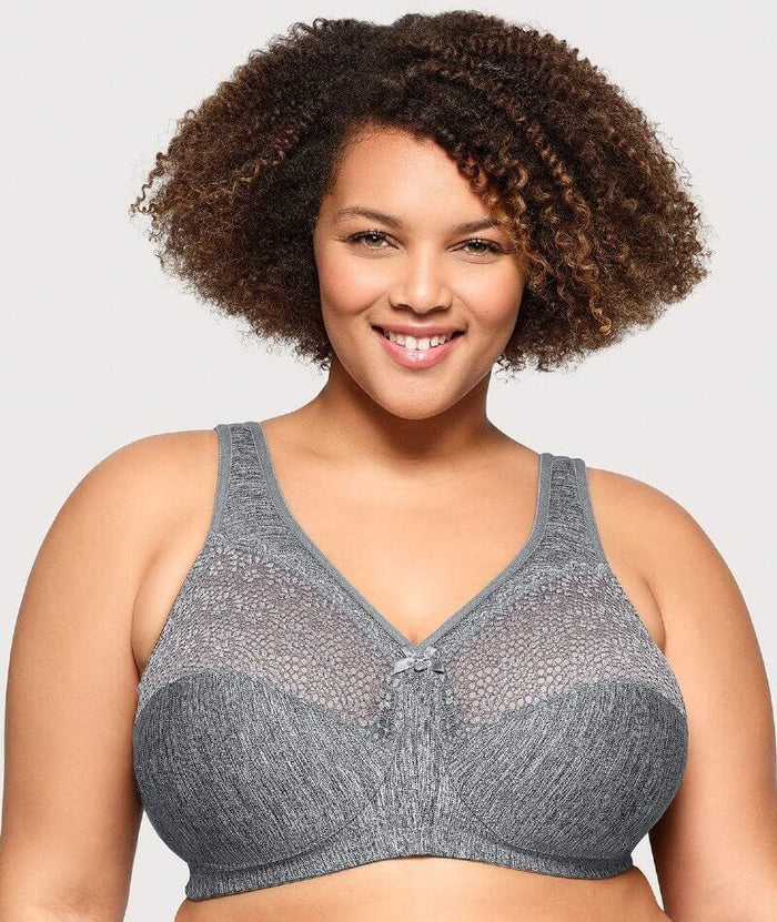 Glamorise Magiclift Moisture Control Wire-Free Bra - Gray Bras