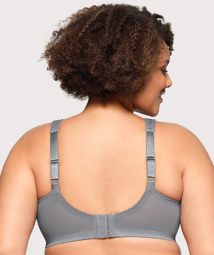 Glamorise Magiclift Moisture Control Wire-Free Bra - Gray Bras