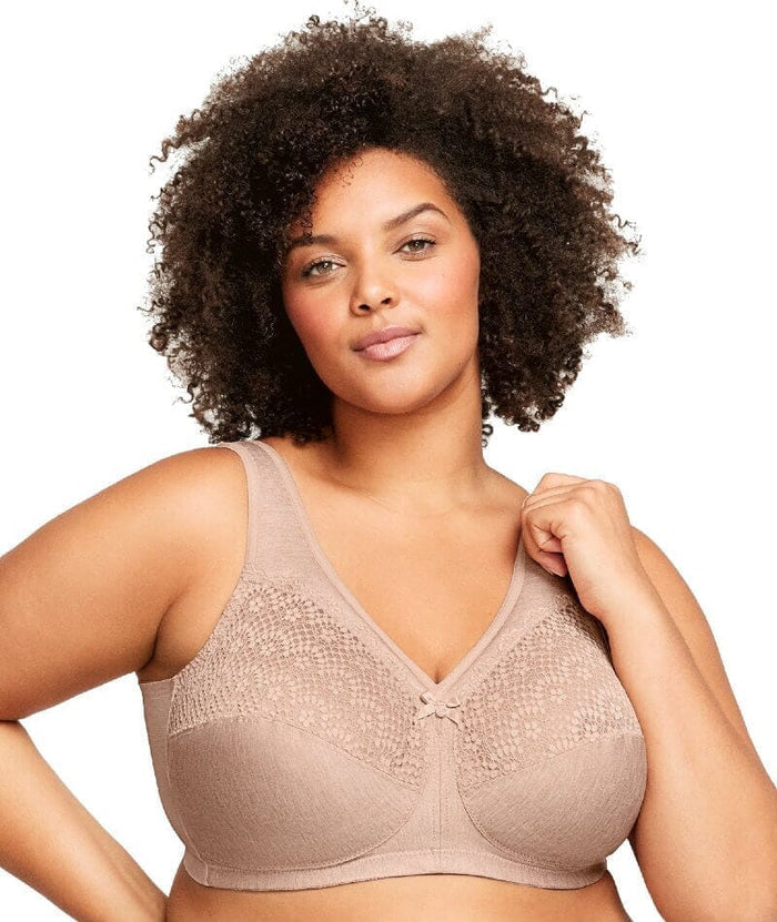 Glamorise Magiclift Moisture Control Wire-Free Bra 2 Pack - Cafe Bras