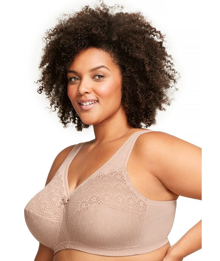Glamorise Magiclift Moisture Control Wire-Free Bra 2 Pack - Cafe Bras