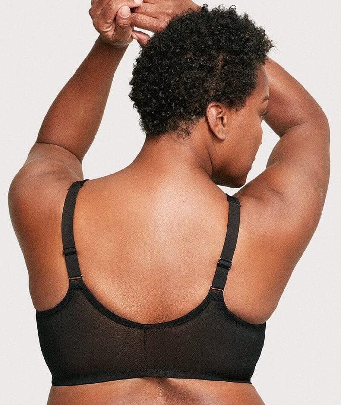 Glamorise Magiclift Natural Shape Wire-Free Front-Closure Bra - Black Bras