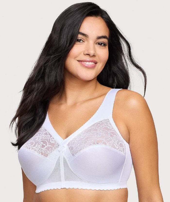 Glamorise Magiclift Original Wire-Free Support Bra - White Bras