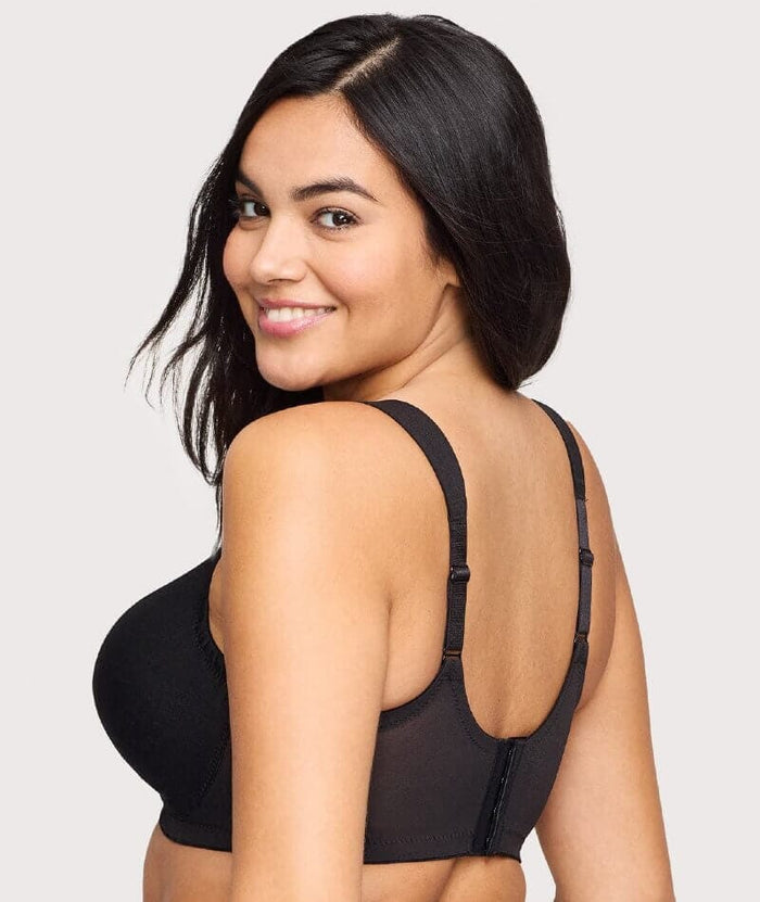Glamorise Magiclift Seamless Support Wire-Free T-Shirt Bra - Black Bras
