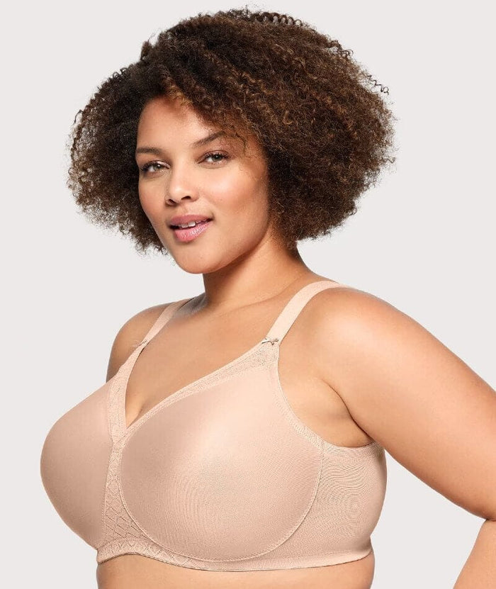 Glamorise Magiclift Seamless Support Wire-Free T-Shirt Bra - Cafe Bras