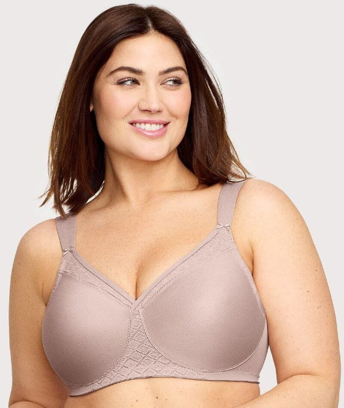 Glamorise Magiclift Seamless Support Wire-Free T-Shirt Bra - Taupe Bras