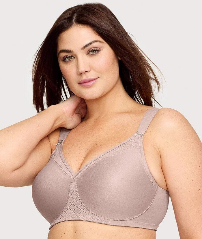 Glamorise Magiclift Seamless Support Wire-Free T-Shirt Bra - Taupe Bras
