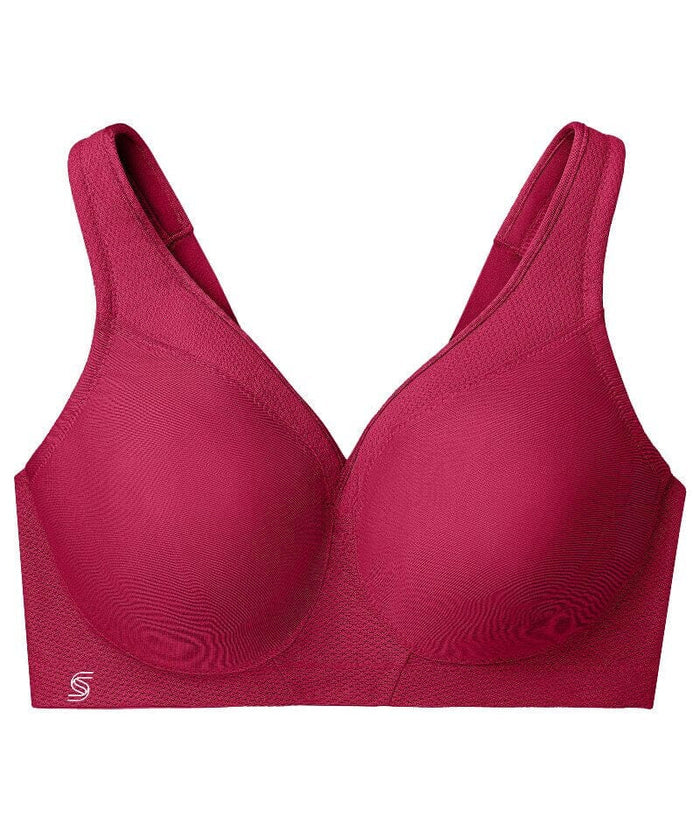 Glamorise Magiclift Seamless Wire-Free Sports Bra - Ruby Red Bras