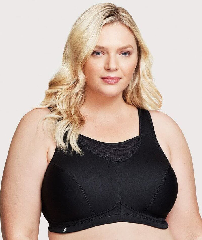 Glamorise No-Bounce Camisole Elite Wire-Free Sports Bra - Black Bras