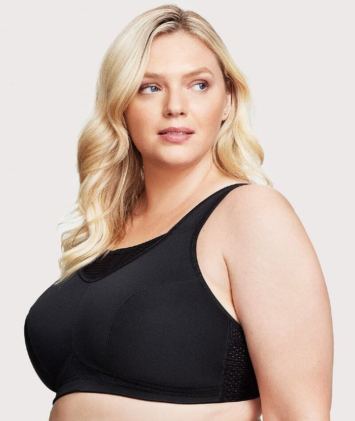 Glamorise No-Bounce Camisole Elite Wire-Free Sports Bra - Black Bras