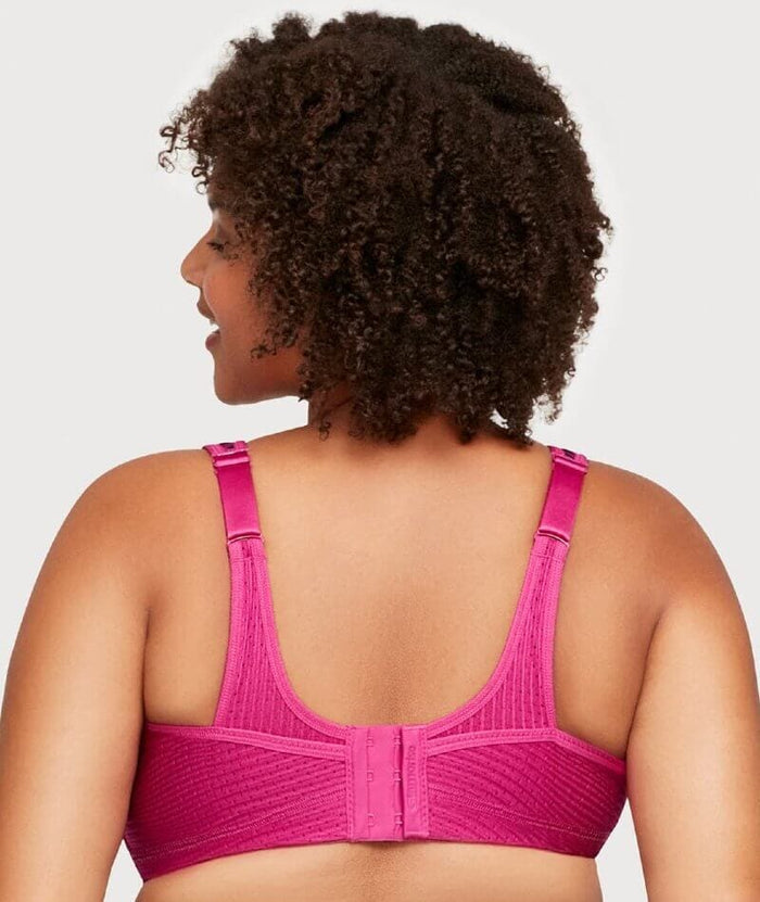 Glamorise No-Bounce Camisole Elite Wire-Free Sports Bra - Fuchsia Print Bras