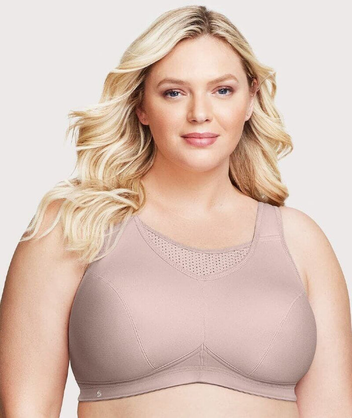 Glamorise No-Bounce Camisole Elite Wire-Free Sports Bra - Rose Tan Bras