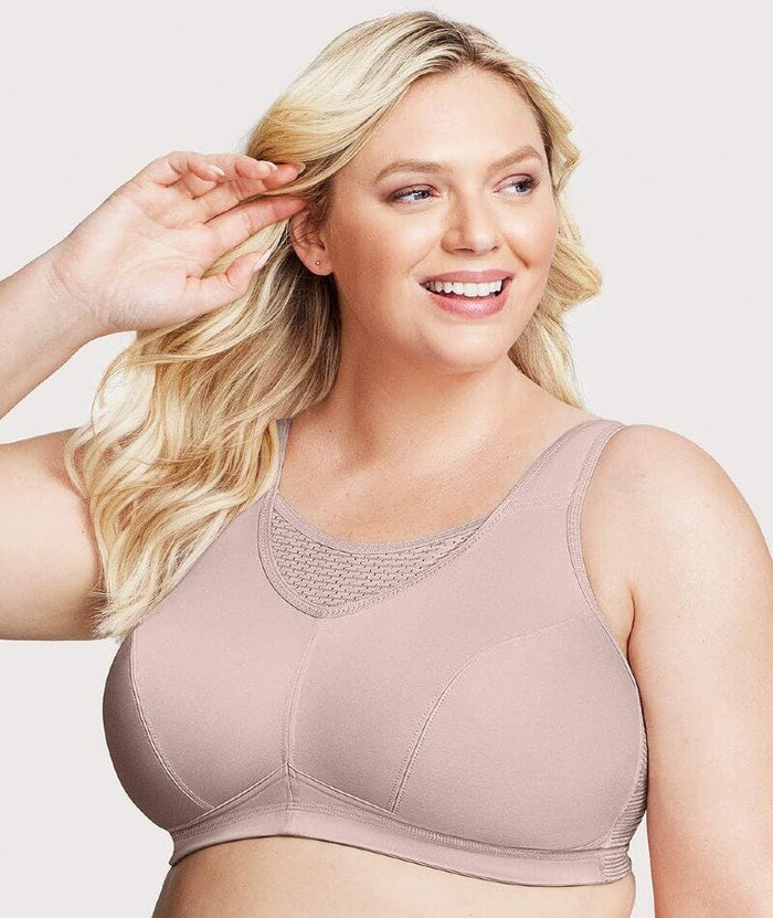 Glamorise No-Bounce Camisole Elite Wire-Free Sports Bra - Rose Tan Bras