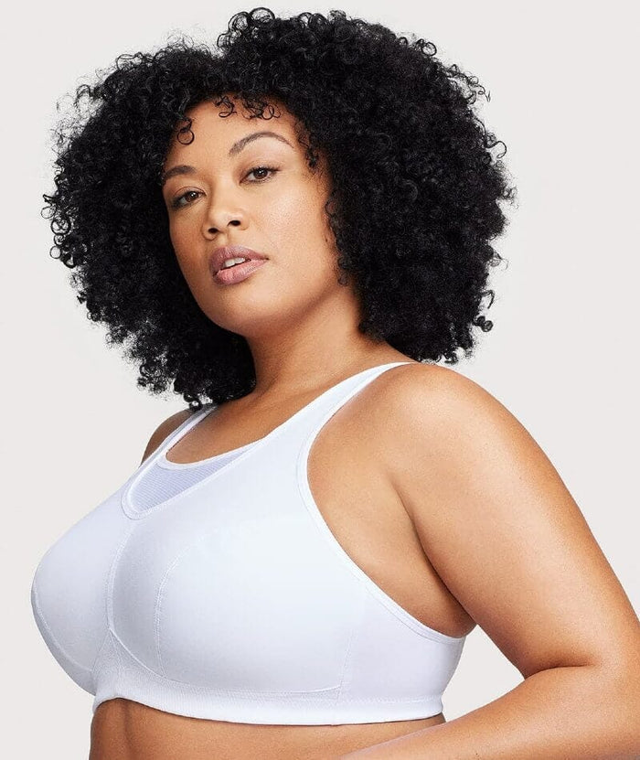 Glamorise No-Bounce Camisole Wire-Free Sports Bra 2 Pack - White Bras