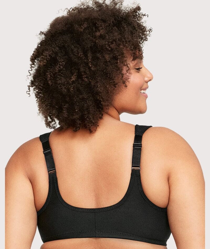 Glamorise WonderWire Front-Closure Bra - Black Bras