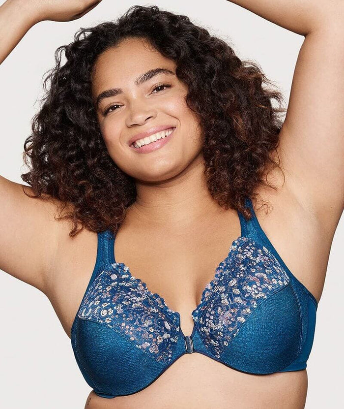 Glamorise WonderWire Front-Closure Bra - Dark Denim Bras