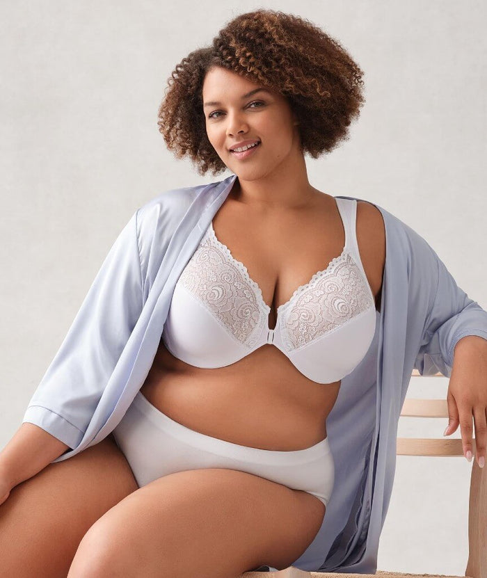 Glamorise WonderWire Front-Closure Bra - White